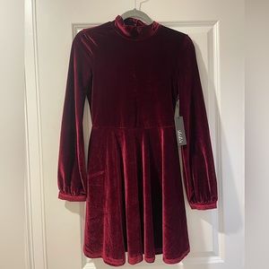 Lulus Longsleeve Velvet Mini Dress